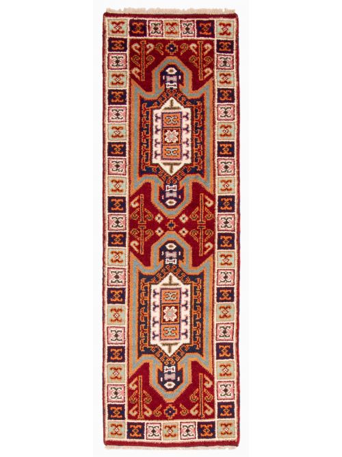 Indian Royal Kazak 2'1" x 6'8" Hand-knotted Wool Rug 