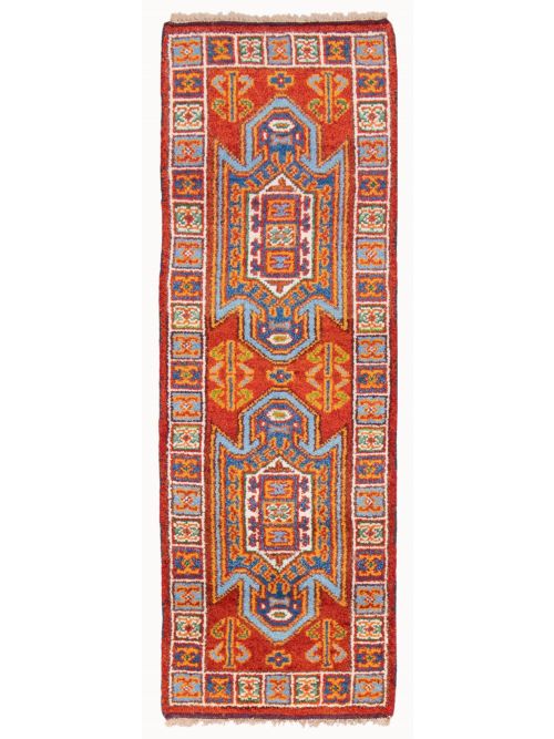 Indian Royal Kazak 2'0" x 6'1" Hand-knotted Wool Rug 