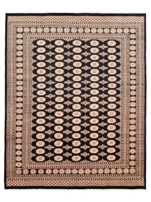 Pakistani Finest Peshawar Bokhara 7'11" x 10'1" Hand-knotted Wool Rug 