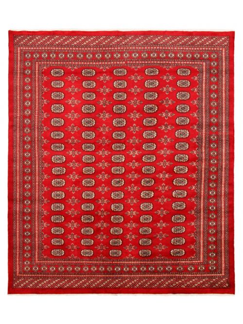 Pakistani Finest Peshawar Bokhara 7'11" x 9'4" Hand-knotted Wool Rug 