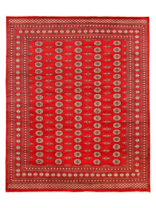 Pakistani Finest Peshawar Bokhara 8'1" x 9'10" Hand-knotted Wool Rug 
