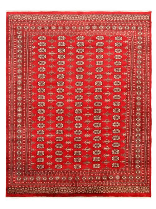 Pakistani Finest Peshawar Bokhara 7'11" x 10'0" Hand-knotted Wool Rug 
