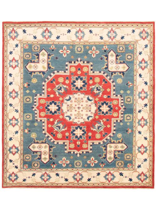 Afghan Finest Ghazni 7'9" x 8'9" Hand-knotted Wool Rug 