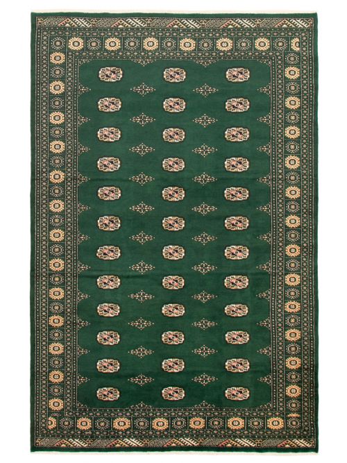 Pakistani Finest Peshawar Bokhara 6'7" x 10'1" Hand-knotted Wool Rug 