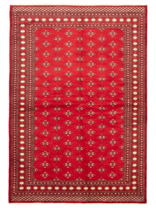 Pakistani Finest Peshawar Bokhara 6'8" x 9'8" Hand-knotted Wool Rug 