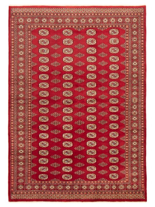 Pakistani Finest Peshawar Bokhara 6'6" x 9'3" Hand-knotted Wool Rug 