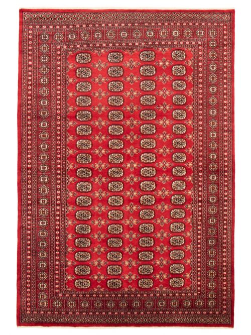 Pakistani Finest Peshawar Bokhara 6'7" x 9'7" Hand-knotted Wool Rug 
