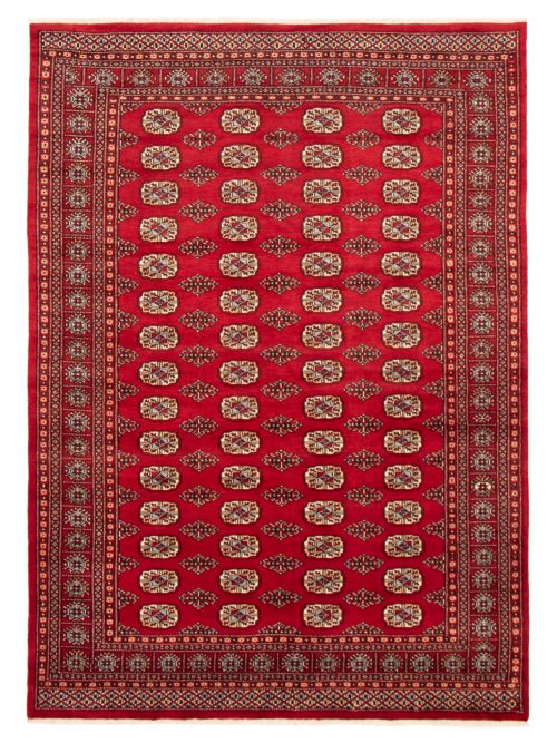 Pakistani Finest Peshawar Bokhara 6'6" x 9'1" Hand-knotted Wool Rug 