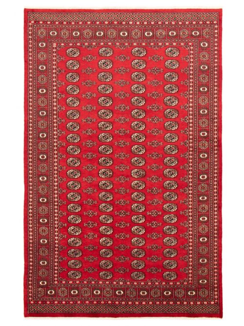 Pakistani Finest Peshawar Bokhara 6'7" x 10'2" Hand-knotted Wool Rug 