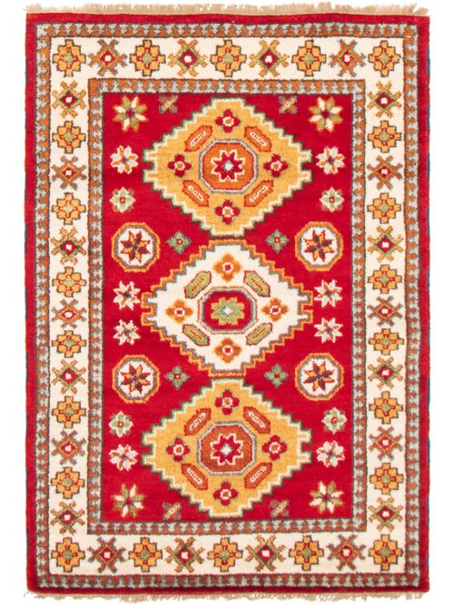 Indian Royal Kazak 4'1" x 6'0" Hand-knotted Wool Rug 