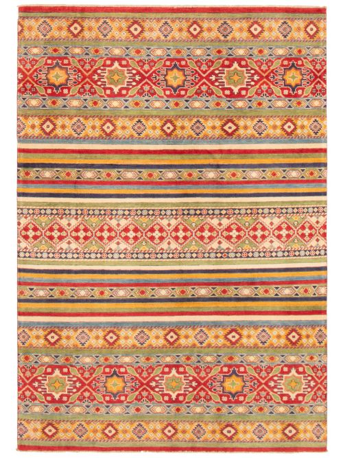 Afghan Finest Ghazni 6'8" x 9'8" Hand-knotted Wool Rug 