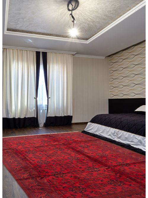 364409 Hand-Knotted Wool Rug eCarpet Gallery Area Rug for Living Room Bedroom Finest Khal Mohammadi Bordered Red Rug 5'10 x 7'10 364409 Hand-Knotted Wool Rug eCarpet Gallery Area Rug for Living Room Bedroom Finest Khal Mohammadi Bordered Red Rug 5'10 x 7'10