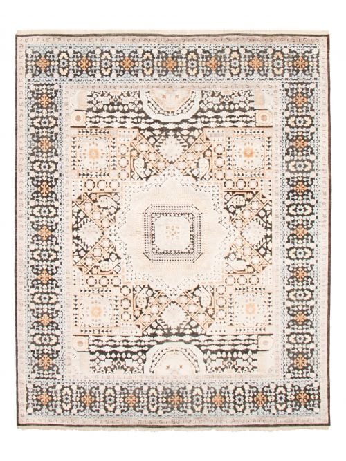 Indian Heritage 7'8" x 10'2" Hand-knotted Silk, Wool Rug 