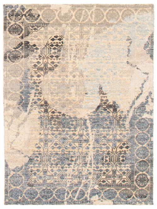 Indian Loreto 5'3" x 7'2" Hand-knotted Wool Rug 