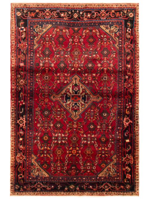 Persian Hamadan 4'4" x 6'9" Hand-knotted Wool Rug 