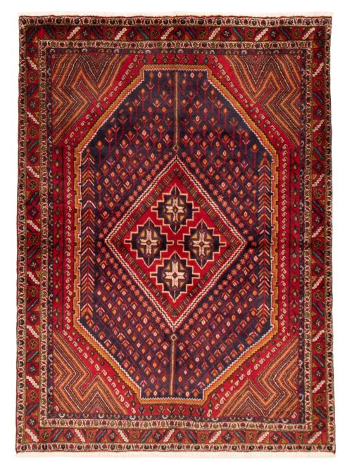 Persian Afshar 5'7" x 7'10" Hand-knotted Wool Rug 