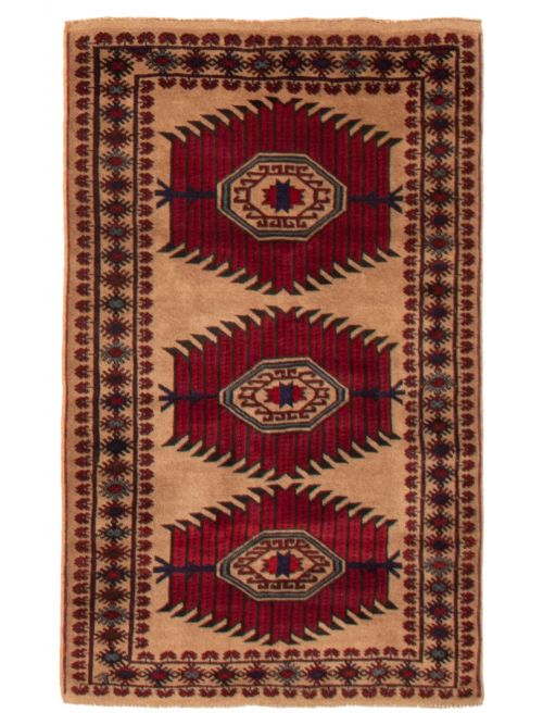 Afghan Teimani 2'10" x 4'9" Hand-knotted Wool Rug 