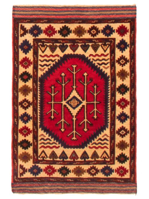 Afghan Tajik Caucasian 2'11" x 4'5" Hand-knotted Wool Rug 