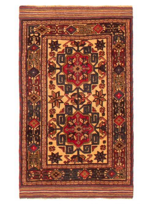 Afghan Tajik Caucasian 2'9" x 4'9" Hand-knotted Wool Rug 