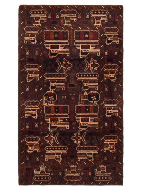 Afghan Rare War 2'10" x 4'9" Hand-knotted Wool Rug 