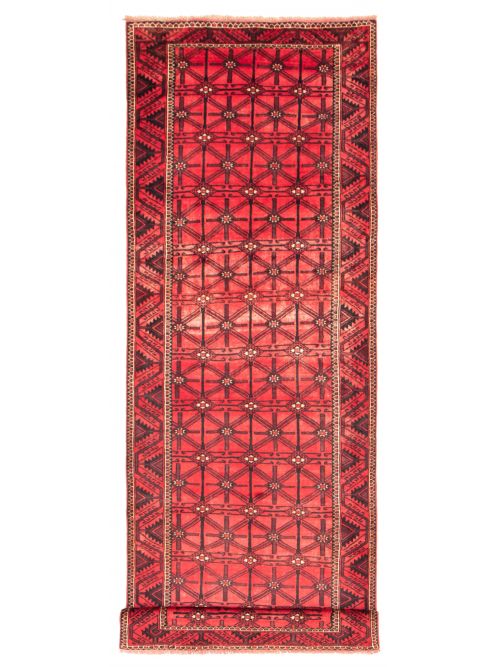 Afghan Baluch 4'8" x 13'0" Hand-knotted Wool Rug 