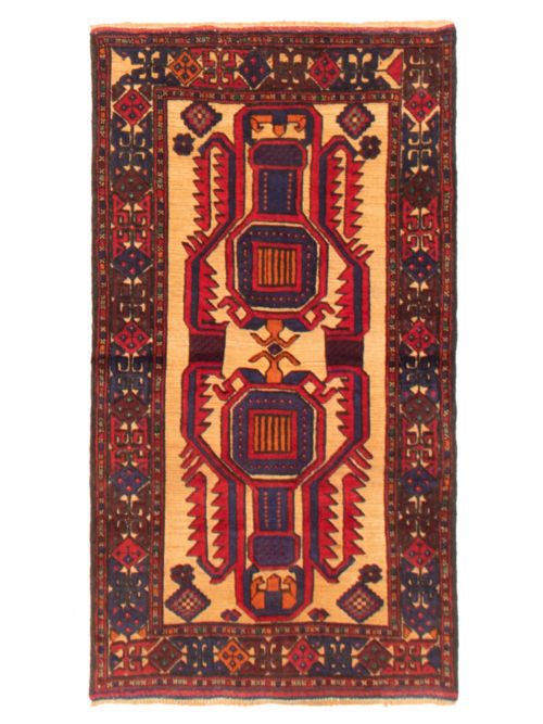 Afghan Tajik Caucasian 3'0" x 5'5" Hand-knotted Wool Rug 