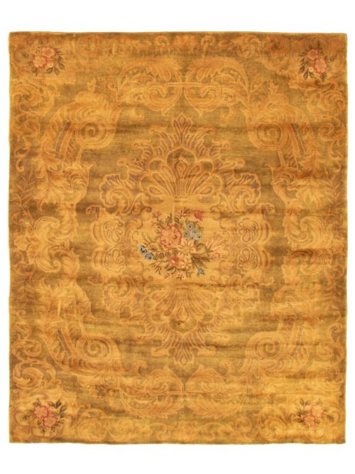 Nepal Aubusson 7'9" x 9'4" Hand-knotted Wool Rug 