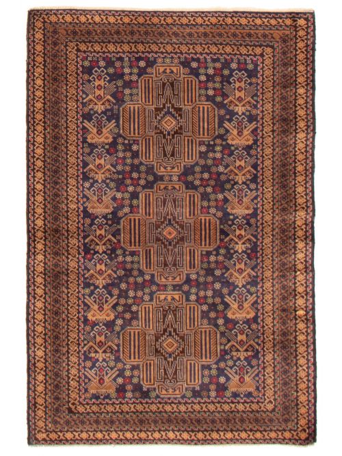 Afghan Baluch 3'10" x 5'11" Hand-knotted Wool Rug 