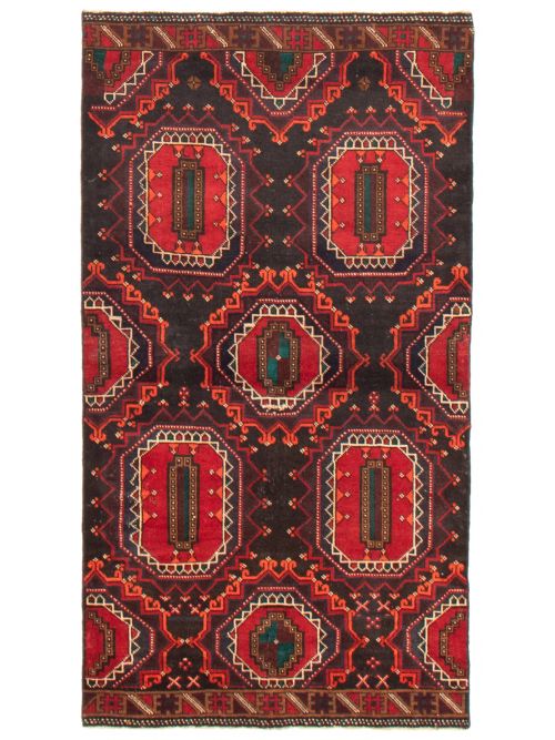 Afghan Royal Baluch 3'2" x 6'0" Hand-knotted Wool Rug 