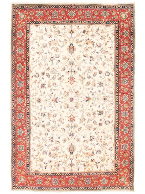 Persian Yazd 6'7" x 10'0" Hand-knotted Wool Rug 