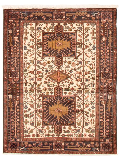 Persian Style 5'0" x 6'6" Hand-knotted Wool Rug 