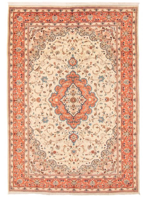 Persian Yazd 6'11" x 9'8" Hand-knotted Wool Rug 
