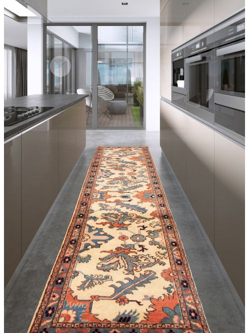 Persian Style 2'9" x 11'8" Hand-knotted Wool Rug 