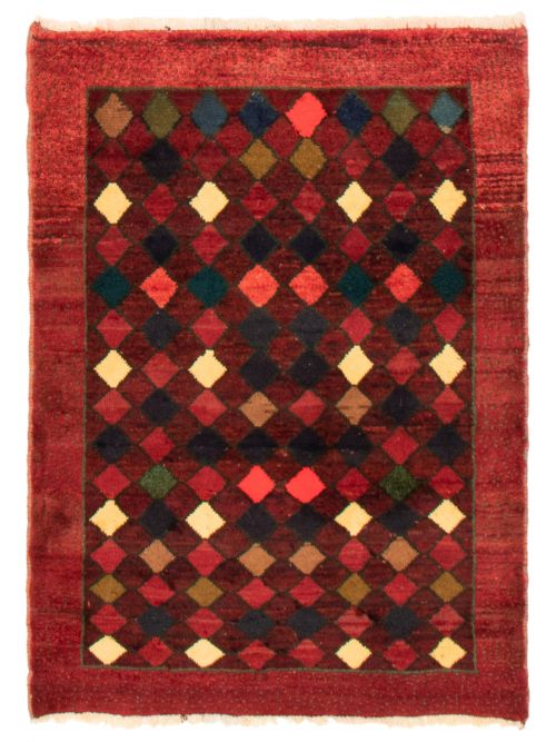 Indian Kashkuli Gabbeh 3'5" x 4'11" Hand-knotted Wool Rug 