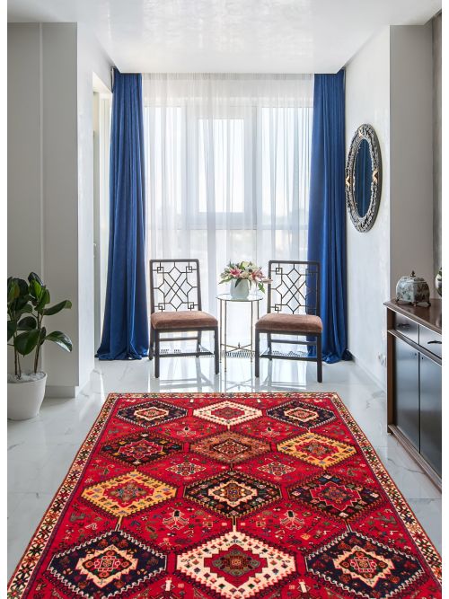 Persian Style 7'0" x 9'10" Hand-knotted Wool Rug 