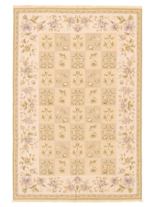 Pakistani Lahor Finest 5'6" x 8'6" Flat-Weave Wool Tapestry Kilim 