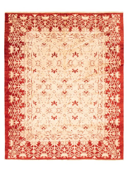 Afghan Chobi Finest 7'10" x 9'8" Hand-knotted Wool Rug 