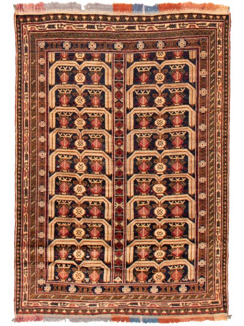 Afghan Finest Mouri 4'3" x 6'0" Hand-knotted Wool Rug 