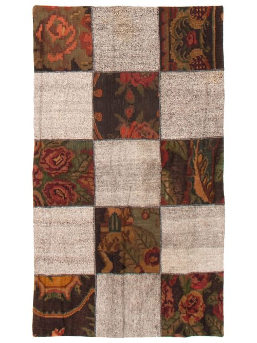 Turkish Moldovia Patch 3'10" x 6'5" Flat-Weave Wool Tapestry Kilim 