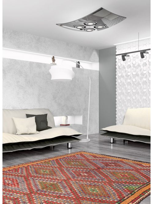 Turkish Konya 6'0" x 11'5" Flat-Weave Wool Tapestry Kilim 