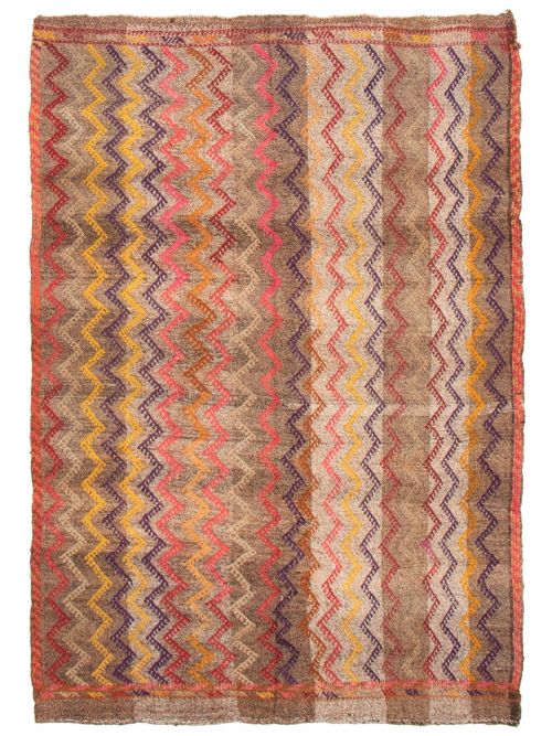 Turkish Konya 6'5" x 8'7" Flat-Weave Wool Tapestry Kilim 