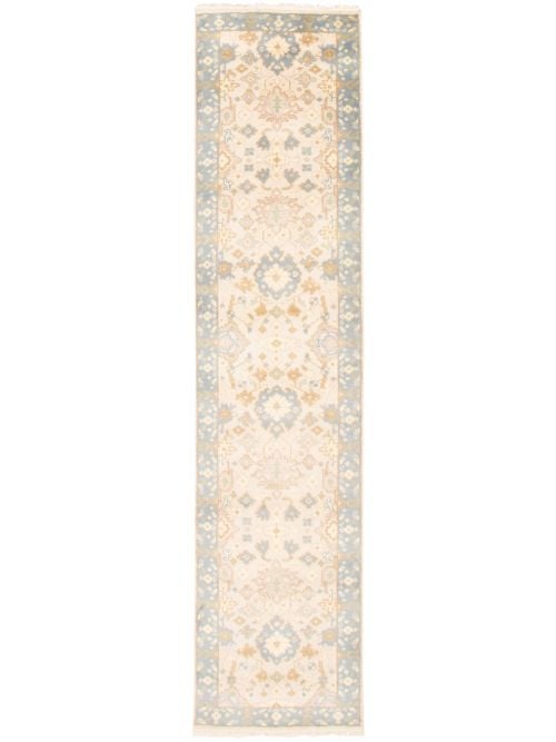 Indian Royal Oushak 2'7" x 11'11" Hand-knotted Wool Rug 
