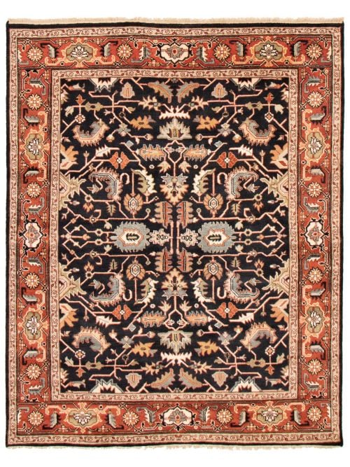Indian Serapi Heritage 7'10" x 9'10" Hand-knotted Wool Rug 