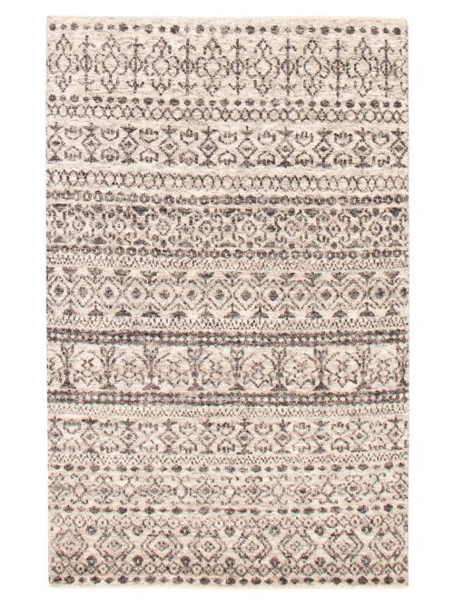 Hand-Knotted Wool Rug 339874 eCarpet Gallery Area Rug for Living Room Pak Finest Marrakesh Moroccan Ivory Rug 6'0 x 8'9 Bedroom 