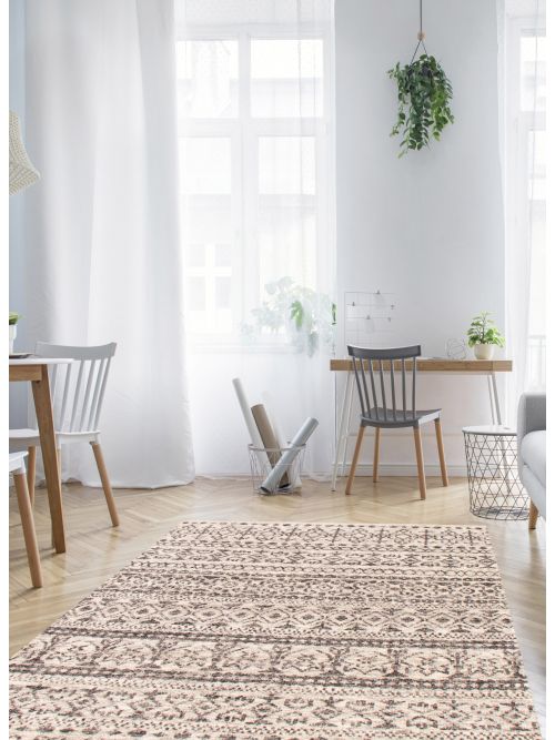 eCarpet Gallery Area Rug for Living Room Marrakech Moroccan Grey Rug 3'10 x 5'10 312947 Hand-Knotted Wool Rug Bedroom 