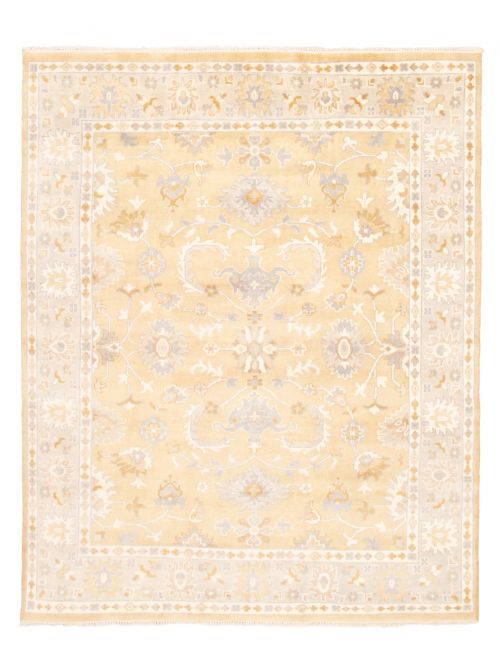 Indian Royal Oushak 8'0" x 9'10" Hand-knotted Wool Rug 