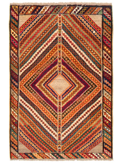 Persian Style Kashkuli Gabbeh 3'5" x 5'1" Hand-knotted Wool Rug 