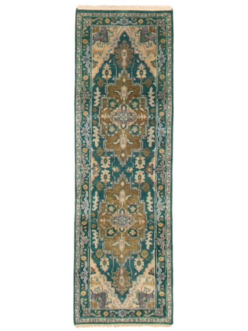 Indian Finest Agra Jaipur 2'5" x 8'0" Hand-knotted Wool Rug 