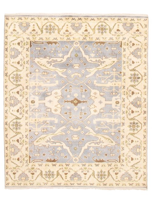 Indian Royal Oushak 8'0" x 9'8" Hand-knotted Wool Rug 