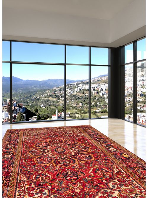 Persian Heriz 8'0" x 11'5" Hand-knotted Wool Rug 